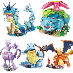 Bloques de montaje de la serie Keeppley Pocket Monsters Venusaur Charizard Blastoise Gyarados Mewtwo personajes de acción regalo para niños