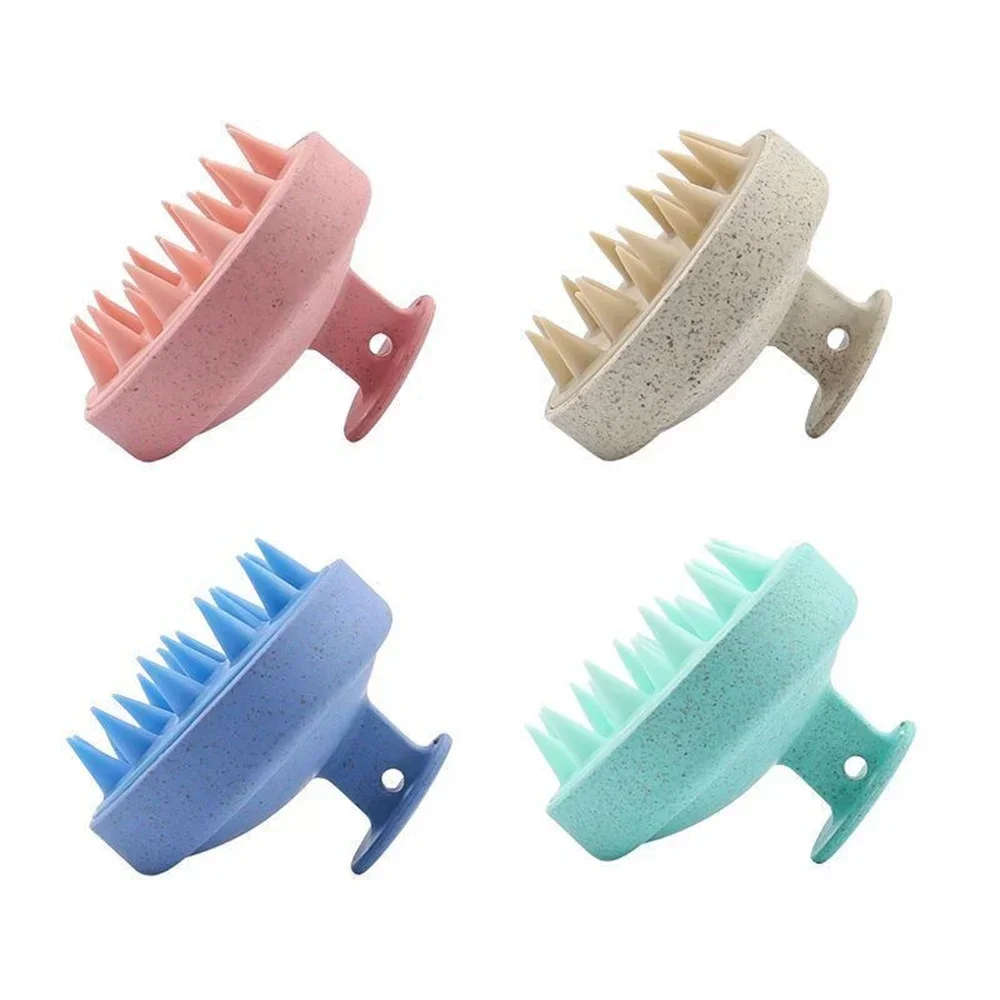 Cepillo de champú para masaje, 1 unidad, cepillo corporal de silicona, cepillo para baño y ducha, herramienta de peluquería, peine para masaje del cuero cabelludo, peine para lavar el cabello - imagen 2