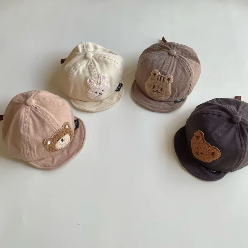 Gorra de béisbol con bonito dibujo de oso y conejo para niños, gorra de pico dulce para niños, niños y niñas, gorra parasol de viaje para primavera y verano - imagen 4