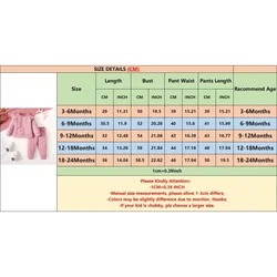 Conjunto infantil para niña de 3-24 meses – Top manga larga y pantalones