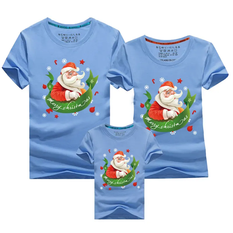 Ropa a juego para la familia, camiseta divertida con estampado de Papá Noel para adultos y niños, pelele para bebé, Padre, Hijo, madre e hija, Tops - imagen 5
