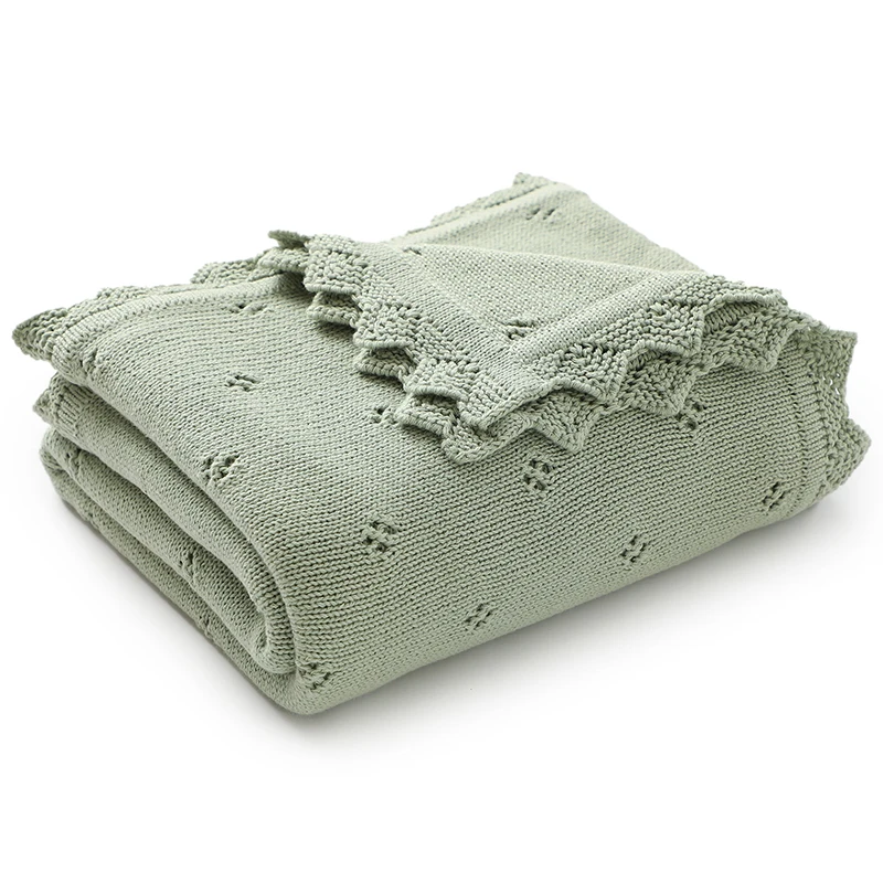 Mantas tejidas para bebé, manta envolvente de algodón de 90x70cm para recién nacido, niño y niña, la mejor comodidad, funda de cama para cochecito Unisex para todas las estaciones - imagen 3