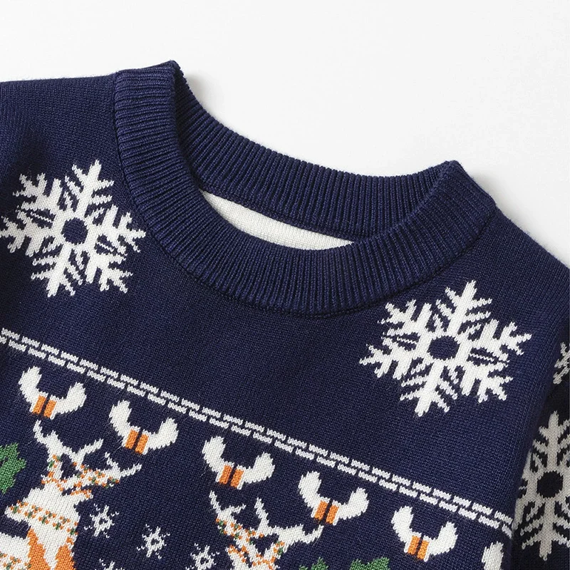 Jersey de Navidad infantil cálido de manga larga con capucha - imagen 2