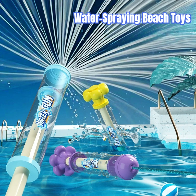 Pistola de agua con pulverizador de fuegos artificiales, juegos de salpicaduras al aire libre para actividades de césped y piscina, juguetes interactivos de verano para niños