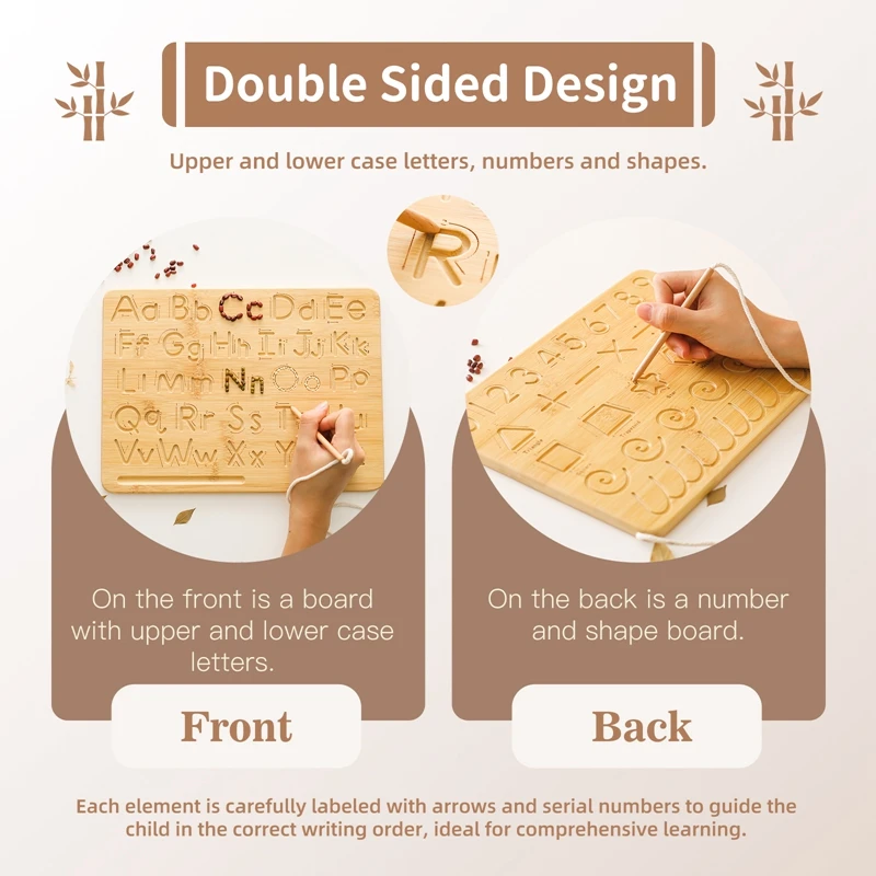 Tablero de aprendizaje del alfabeto Montessori para niños, juguetes de madera para Educación Temprana, tablero Digital del alfabeto, regalos para niños, nuevo - imagen 4