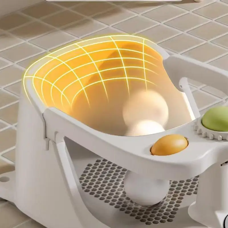 Asiento de bañera para bebé, ventosas deslizantes seguras, silla de bañera para recién nacidos, cuidado del bebé, Adorable asiento de ducha para niños de 6 a 18 meses - imagen 4