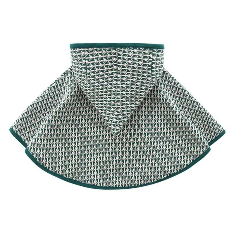 Primavera otoño ropa para niñas recién nacidas chaqueta infantil moda coreana a cuadros lindo chal de punto con capucha capa abrigos para niños pequeños artículos para bebés B268 - imagen 2