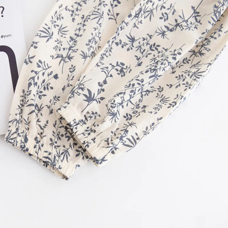 Pantalones de algodón con estampado suelto para niños y niñas, pantalón informal, transpirable, Delgado, cintura elástica, Verano - imagen 5