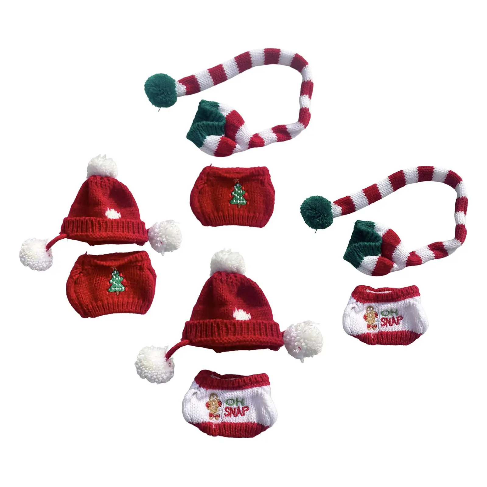 Mini 6 inch Doll Clothes Xmas Doll Accessories Clothing Comfortable Alive Doll Clothes for Age 5-7 8-10 Pendant Doll Girls Kids