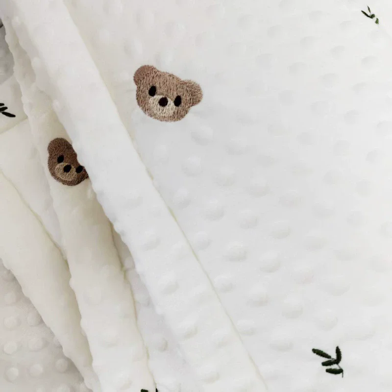 Valla para cuna de bebé, barandilla de protección para cama, parachoques grueso de algodón con dibujos animados, Protector alrededor de cuna, decoración para habitación de bebé, Color sólido - imagen 5