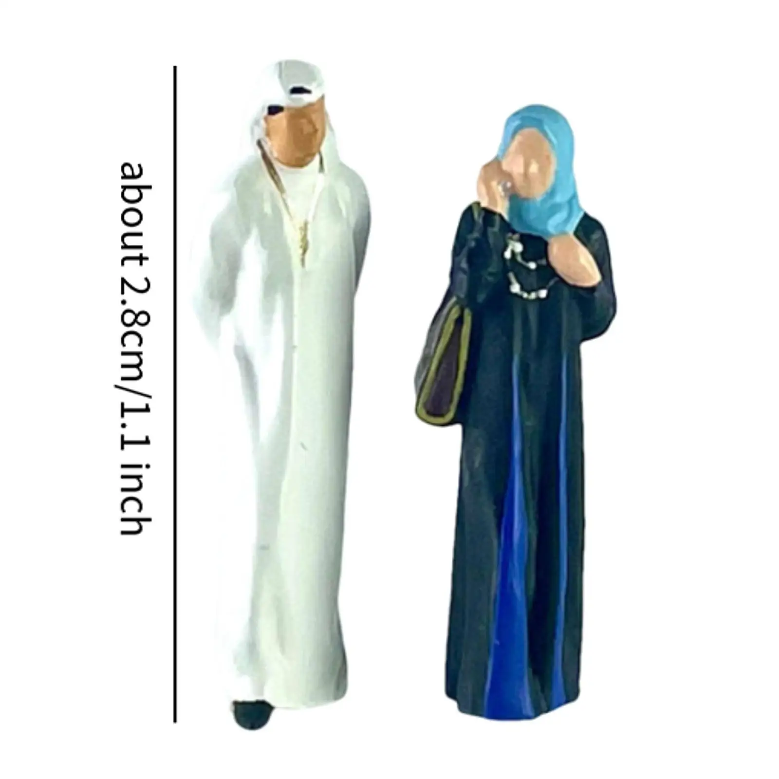 2x 1/64 Scale Miniature Figure Collection Movie Props Layout for DIY Scene Decor