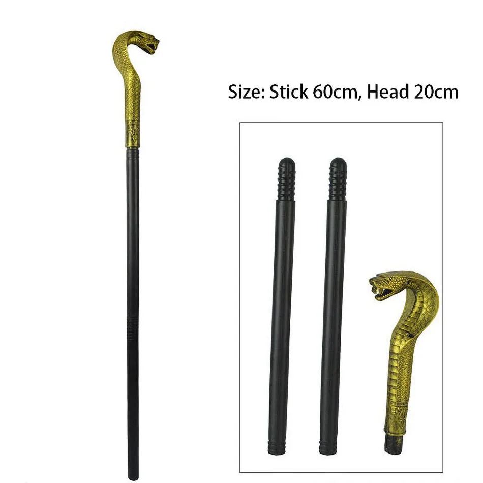 Accesorios de Carnaval de Halloween, cetro de rey, cetro de bola de garra, cetro de cabeza de serpiente para adultos y niños, accesorios de Cosplay para fiesta - imagen 5