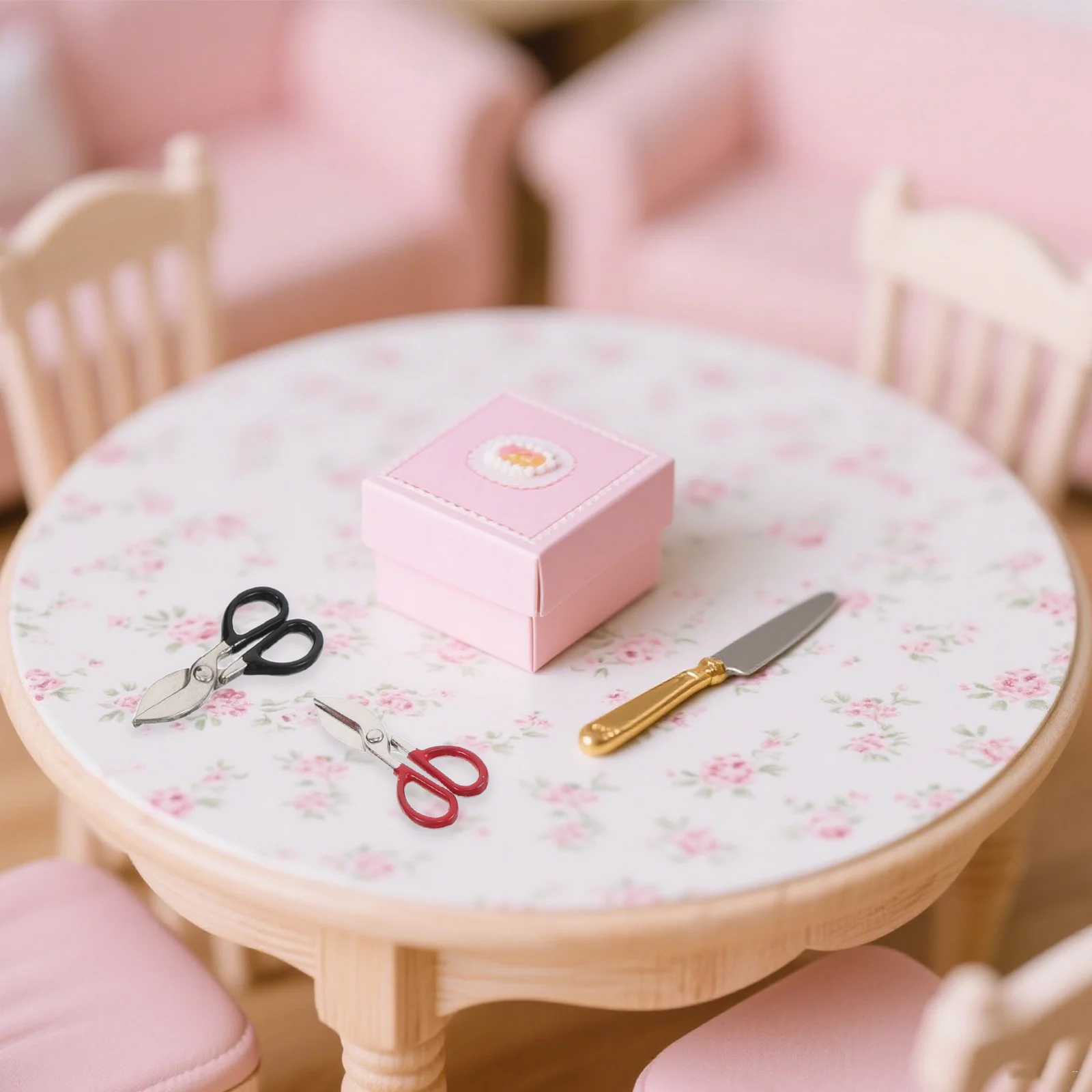 Juego de 2 herramientas en miniatura, herramientas para casa de muñecas de alto detalle para decoración de micropaisaje, Mini caja de herramientas de hierro, Kit de construcción realista - imagen 5