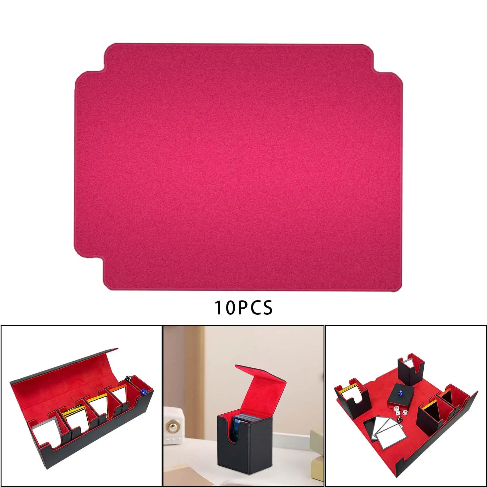 6x10x Divisores de tarjetas comerciales Caja de tarjetas Divisor Divisores de páginas de tarjetas para juegos Tarjeta Rosa Rojo - imagen 5