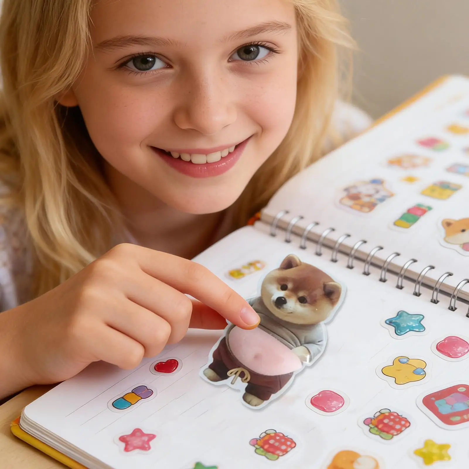 Pegatinas 3D, calcomanías suaves de animales para el vientre de perro, bonitas pegatinas de recompensa 3D para aula, maestro, escuela, recompensa, cumpleaños, teléfono inteligente