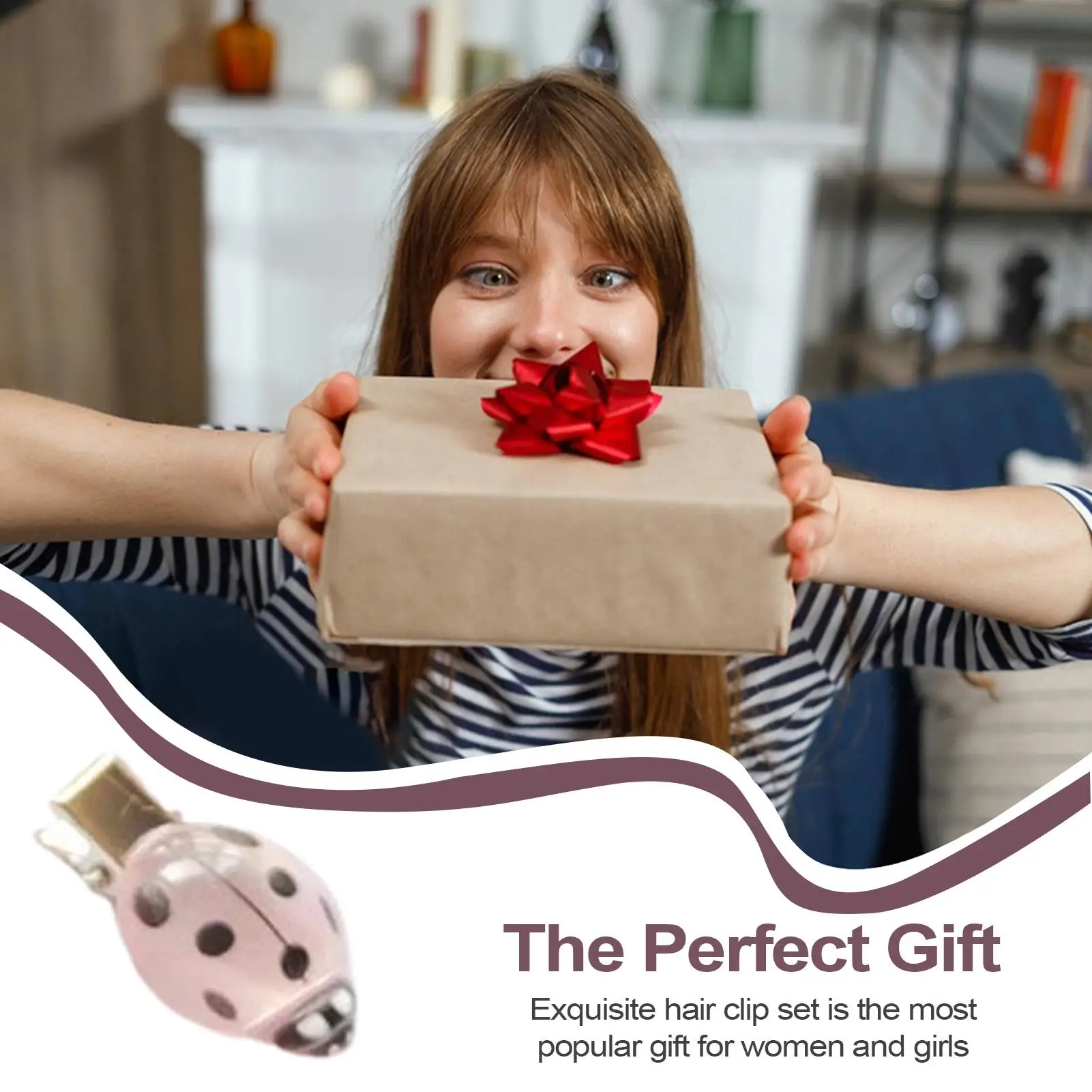 Pinzas para el cabello lindas, 10 piezas, abrazadera de mariquita divertida, pinzas para el cabello de estilo lindo luminoso para adolescentes, niños, niñas, citas, fiesta, escuela al aire libre - imagen 4