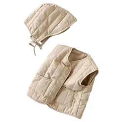 Chaleco de algodón con gorro para bebé