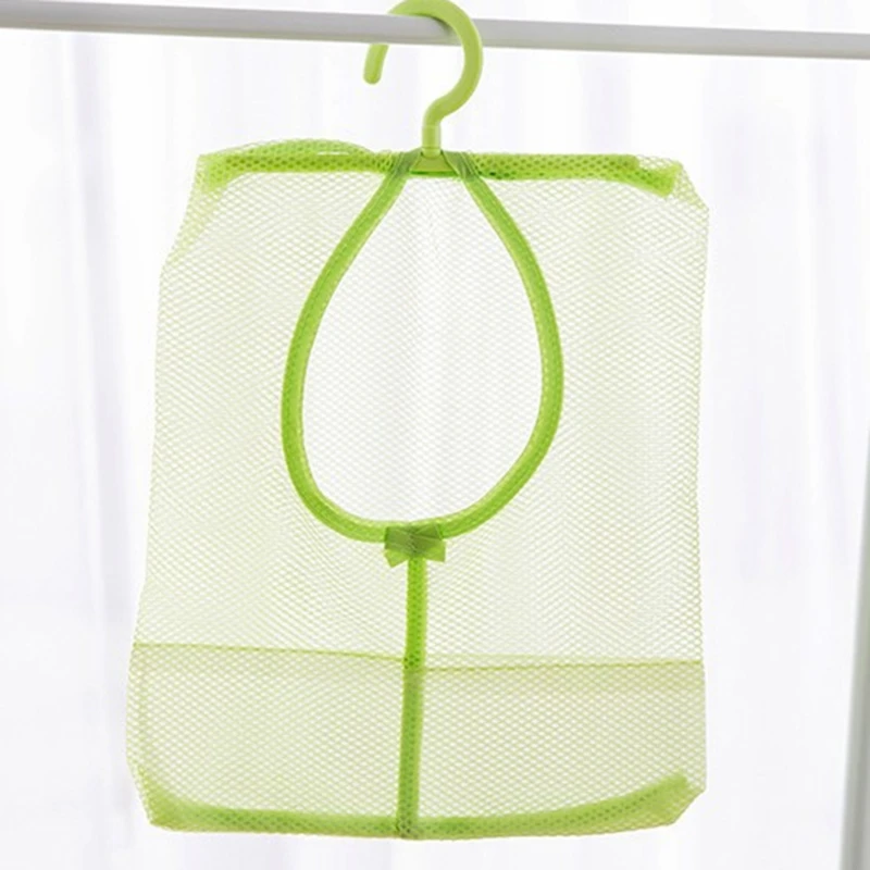 Bolsa de malla colgante para baño y ducha, conjunto organizador de almacenamiento, cesta, estante para armario, bolsa de colección con Clip para ropa, 2 uds. - imagen 5