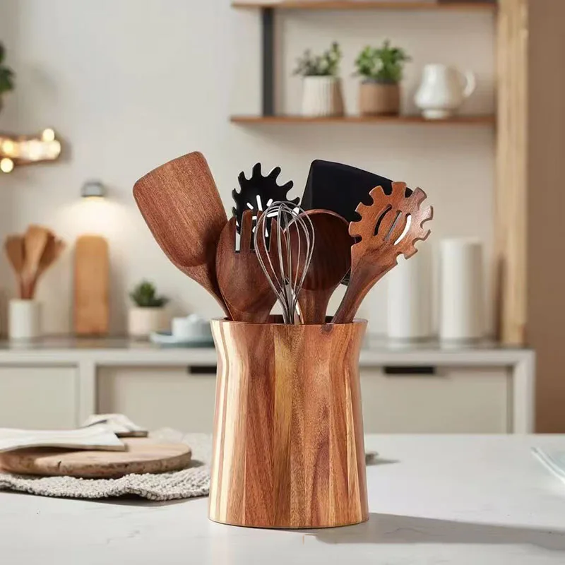 Caja madera maciza para almacenamiento cubiertos bebé creativa y simple - imagen 3