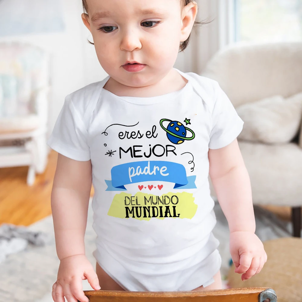 Body con estampado de You Are The Best Father in The World para bebé, traje infantil para el Día del Padre y cumpleaños, mono de manga corta para recién nacido