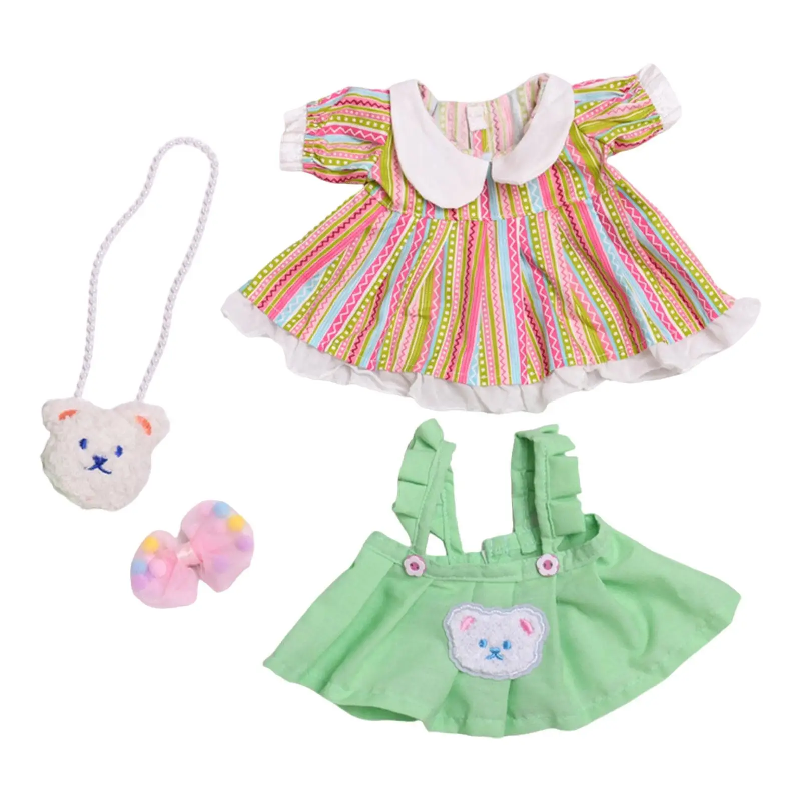 Doll Outfit Set with Bag for 14.96inch Dolls, Create Your Own Fashion Props