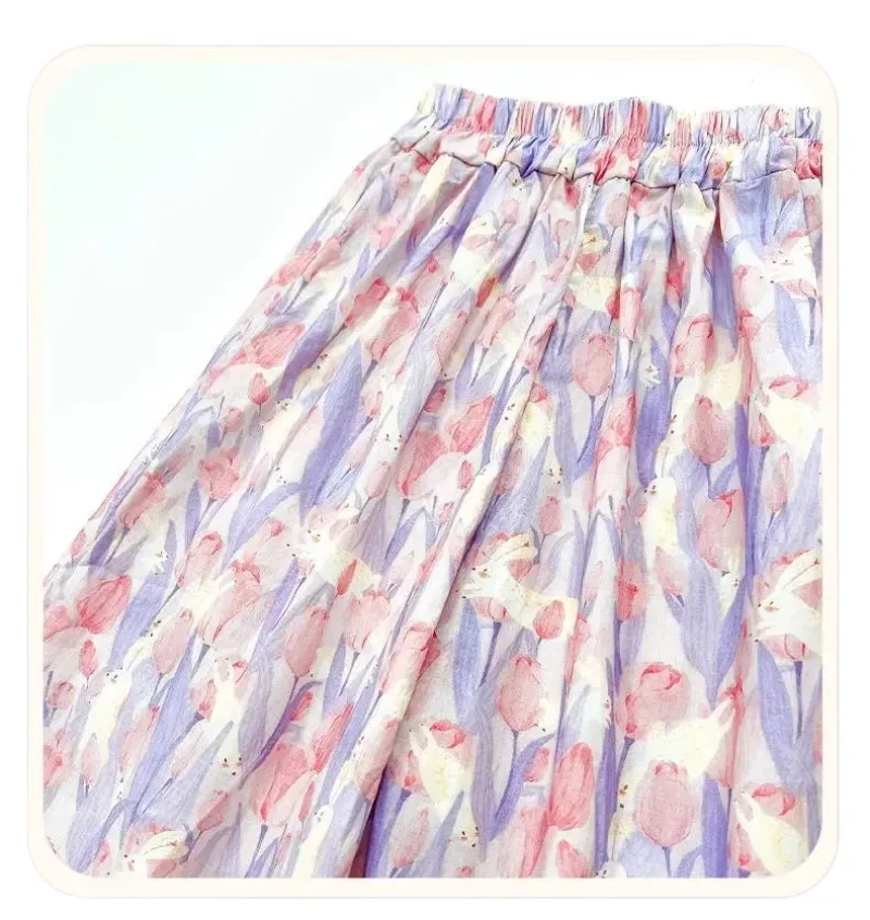 Conjunto niña top sin mangas floral y pantalón ancho veraniego - imagen 4