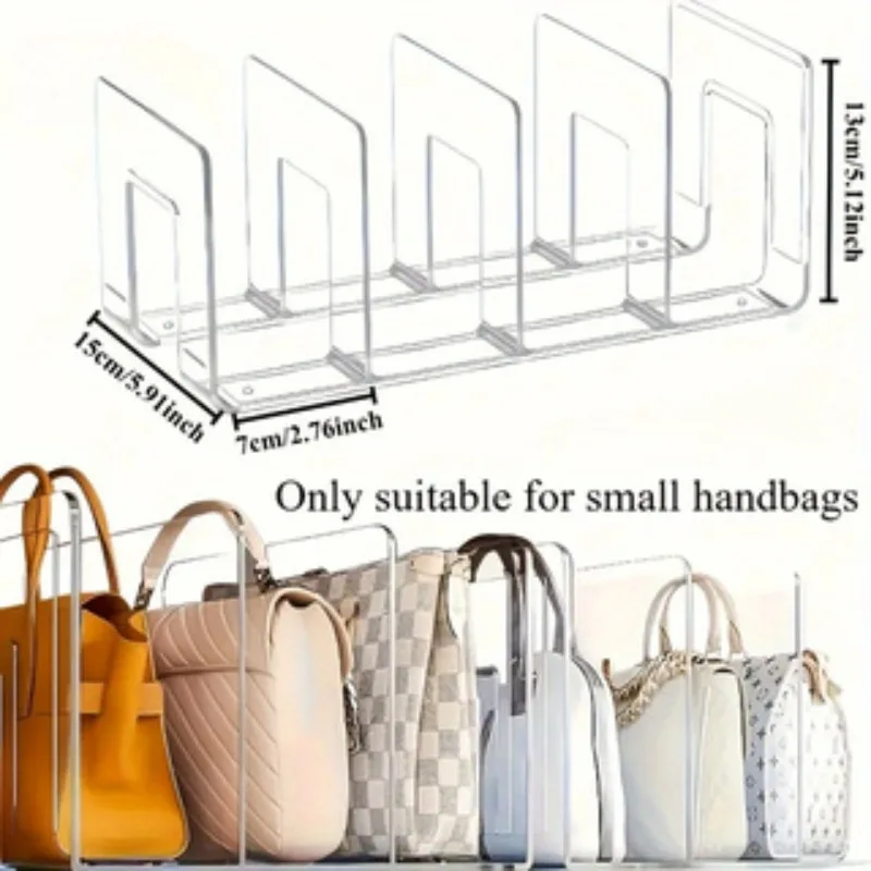 Organizador de bolso acrílico transparente con compartimentos colgantes - imagen 3