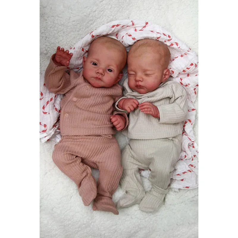 Muñecas reborn gemelas Irys y Lily realistas artesanales