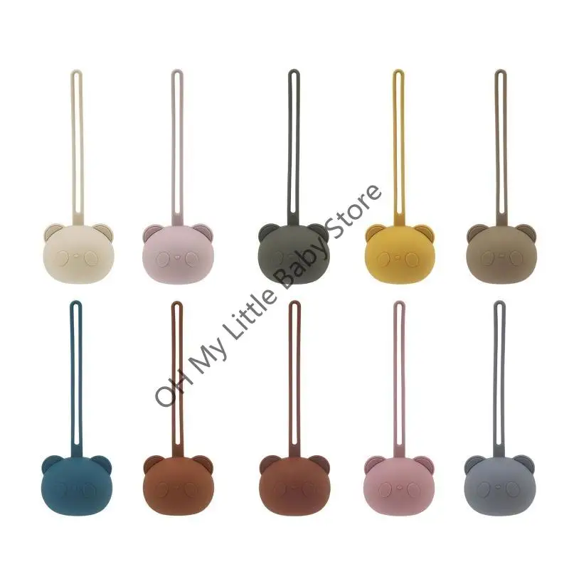 Almacenamiento chupete M76C para estuche, soporte colgante con forma Panda silicona, Hol simulado sin BPA - imagen 3