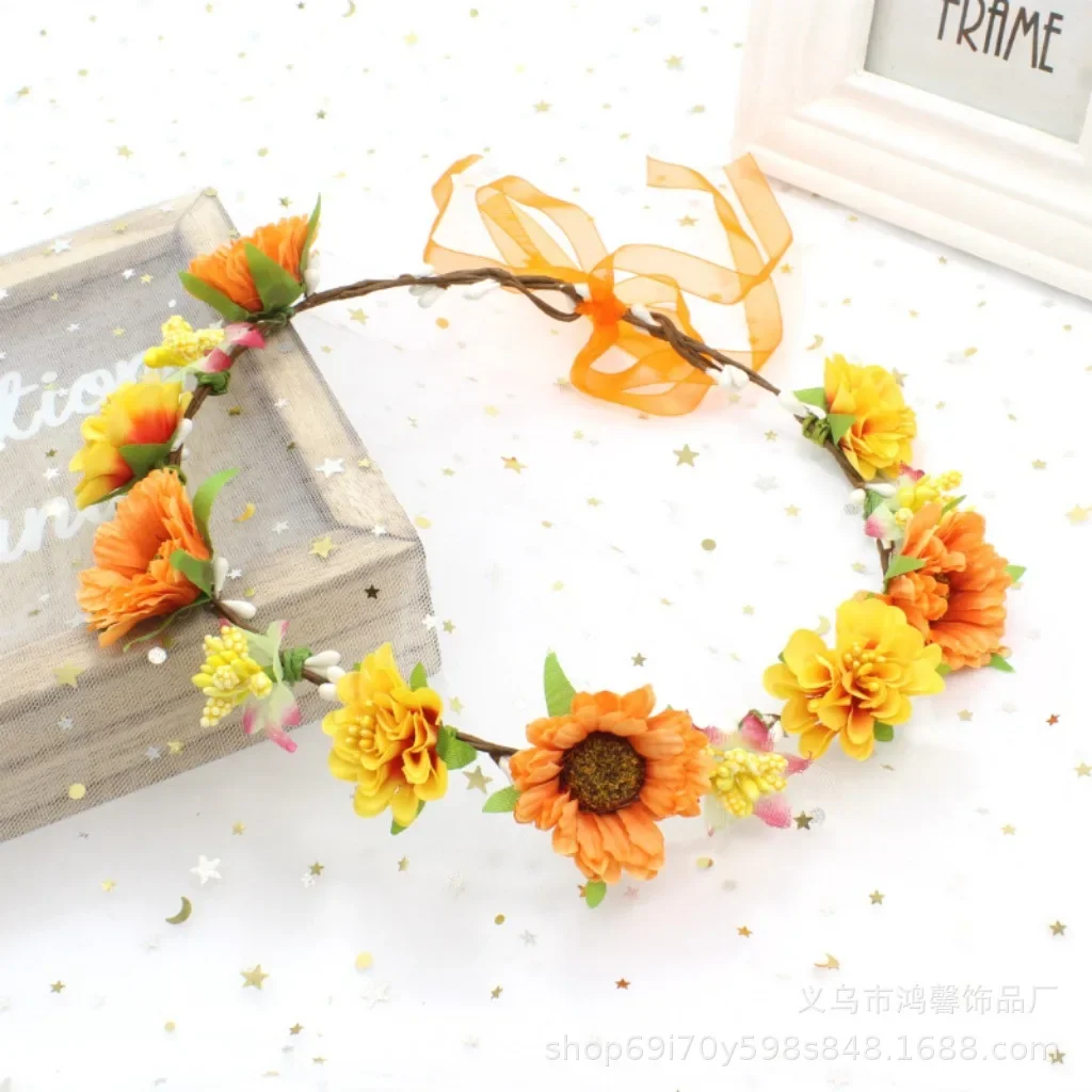 Corona de flores de eucalipto para sesión de fotos de maternidad - imagen 5
