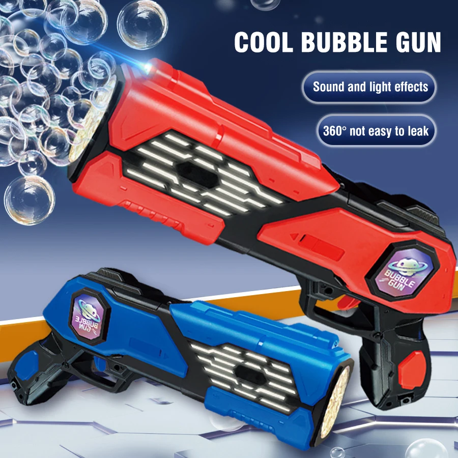 Máquina de burbujas automática eléctrica espacial, pistola de burbujas para fiesta, baño en la playa, juegos al aire libre, juguetes de fantasía para niños, juguete de burbujas de regalo - imagen 3