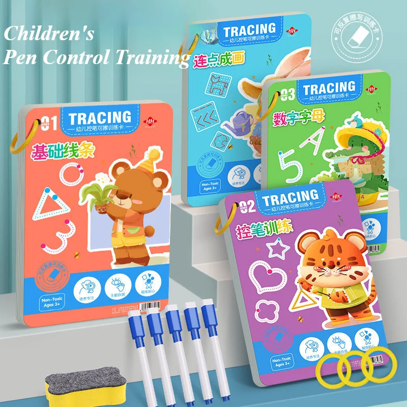 Cuaderno reutilizable rastreo mágico niños – Dibujo y escritura