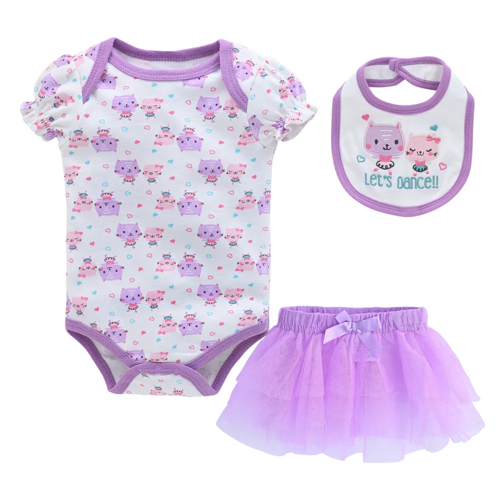 Kavkas-ropa de 3 piezas para niña recién nacida, Body de manga corta, conjunto de ropa de verano de 0 a 12 meses - imagen 5