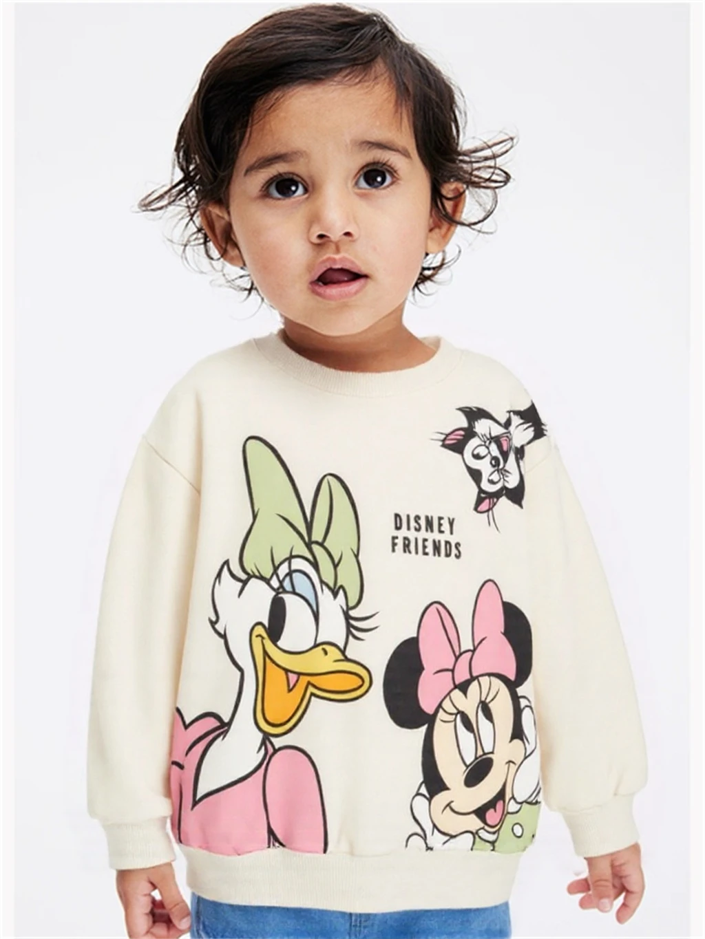 Tops para niñas de manga larga, ropa de Primavera/otoño 2026, nueva y encantadora Sudadera con capucha de cuello redondo, ropa exterior, sudaderas finas simples e informales - imagen 2