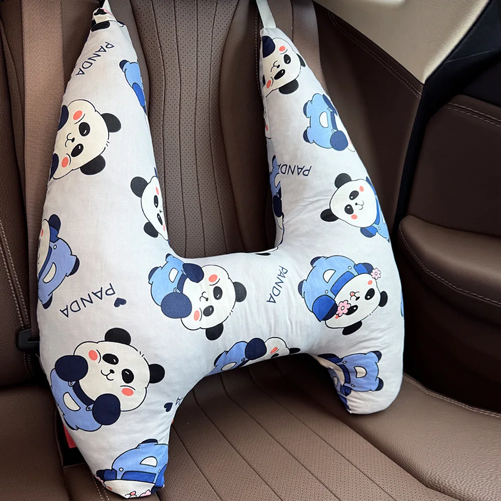 Almohada de coche para adultos y niños, almohada de viaje lavable de algodón transpirable para el cuello, soporte para dormir, reposacabezas del asiento del bebé, 1 ud. - imagen 5