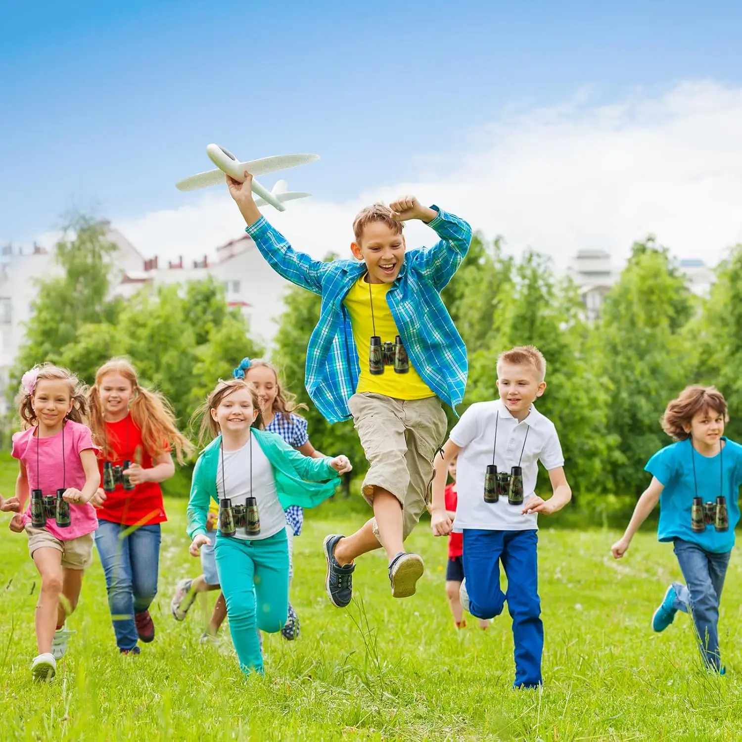 Prismáticos de juguete para niños con cordón – Safari educativo - imagen 3