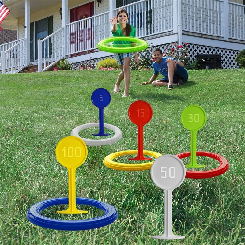 Juego de lanzamiento de anillos infantil para exterior - imagen 3