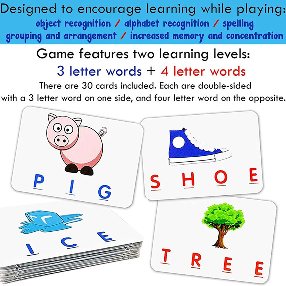 Juego educativo de ortografía y alfabeto inglés con tarjetas - imagen 5
