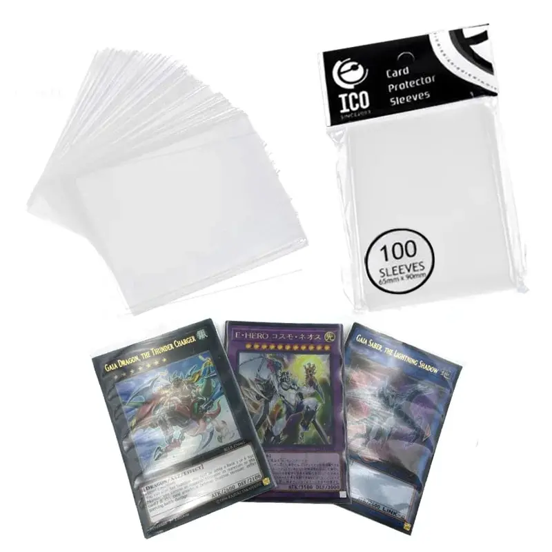 200 Uds (2 paquetes) 65*90mm funda para tarjetas Protector Magic Killers of Three Kingdom Football Star Card juegos de mesa transparentes
