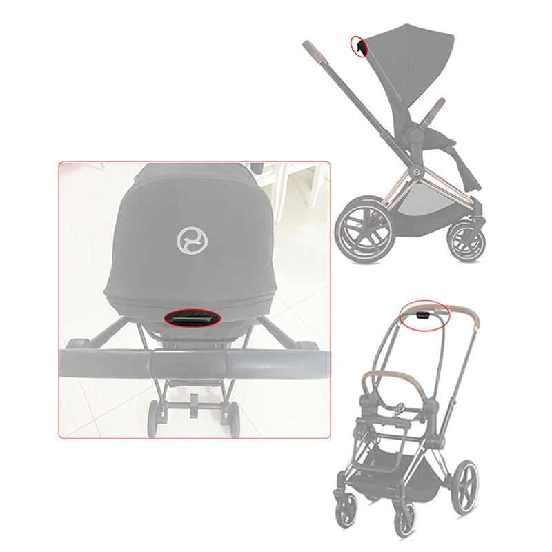 Llave de asiento de Buggy para Cybex Balios S/Lux Priam 3/4 Platinum Mios 2/3, regulador de respaldo, ajustador de tablero trasero de cochecito de bebé - imagen 2