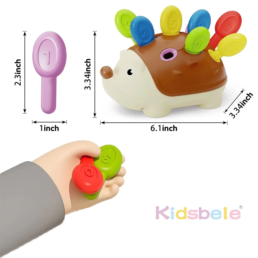 Juguetes sensoriales Montessori para bebé erizo: desarrollo motor - imagen 4