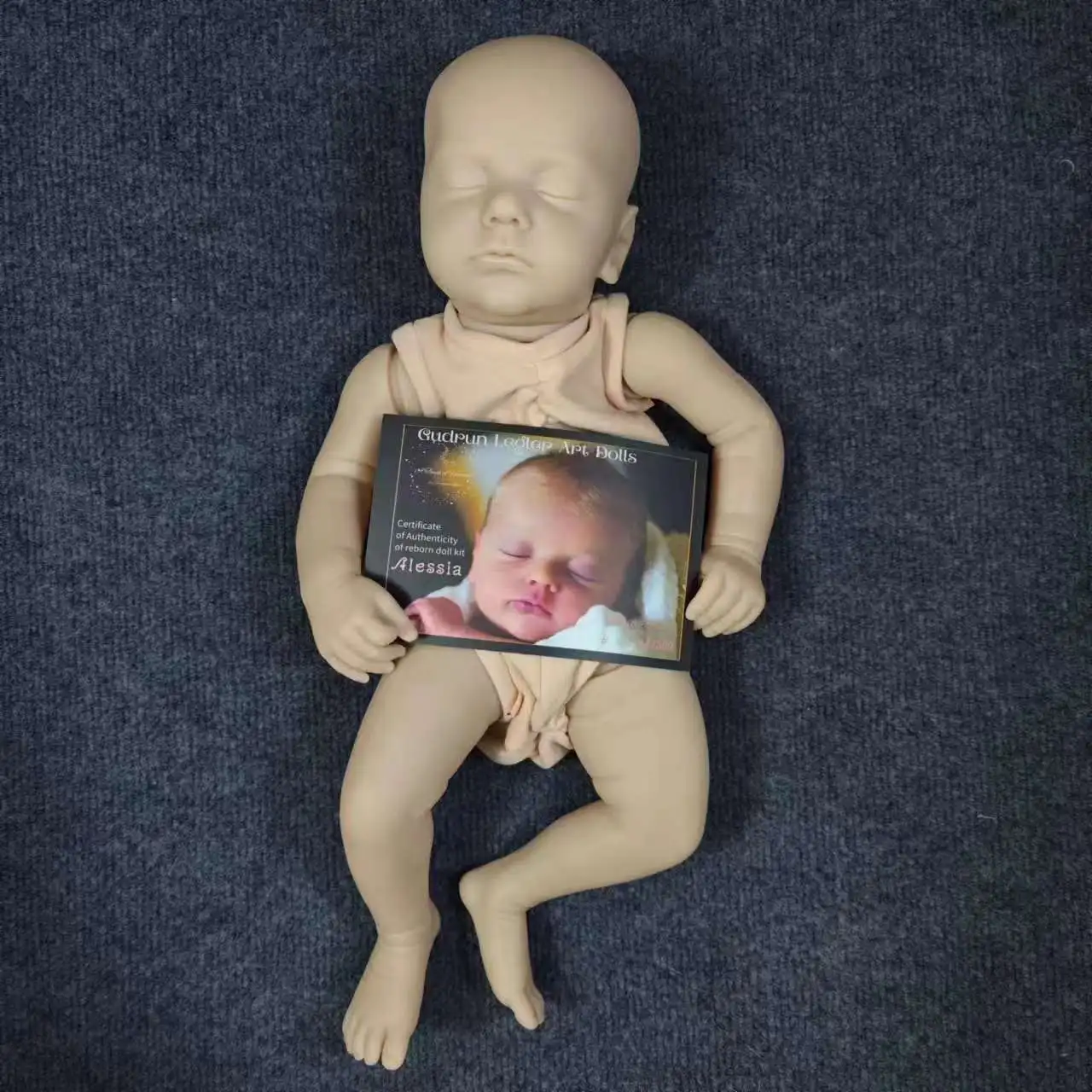 Kit de muñeco realista sin pintar, 20 pulgadas, Alessia con nombre grabado, piezas de muñeca bebé en blanco de vinilo hechas a mano - imagen 3