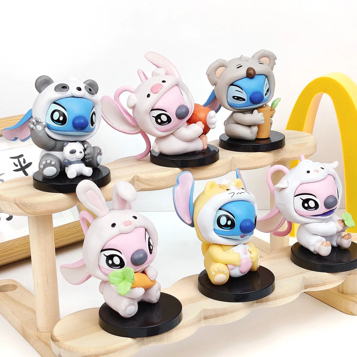 Caja ciega de figura de Anime nuevo, figuras de Stich Kawaii, juguetes de dibujos animados, coche, pastel, decoración de habitación, modelo de muñeca, regalo de cumpleaños para niña - imagen 3