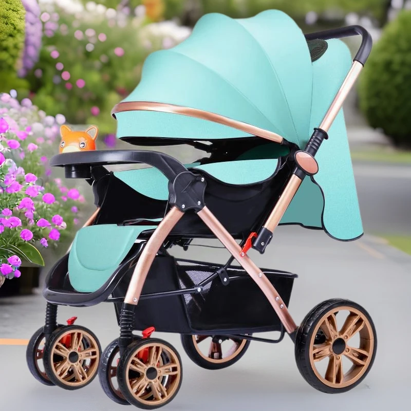 Cochecitos de bebé ligeros y plegables, adecuados para niños, bebés, cochecitos de bebé bidireccionales para niños de 0 a 3 años - imagen 2