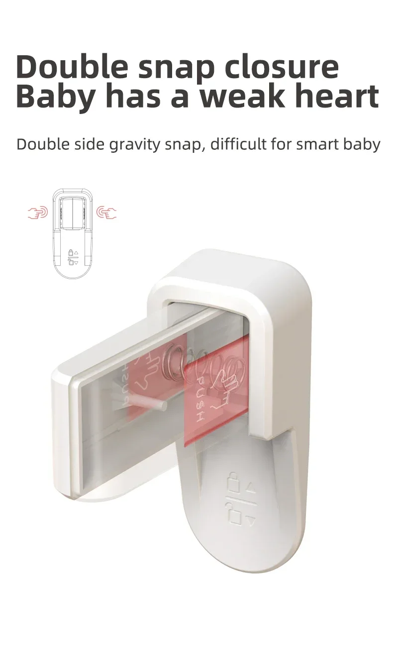 Dispositivo de protección ABS Universal para el hogar para niños, cerraduras de manija antiabiertas fáciles de instalar, cerradura de palanca de puerta, cerradura de puertas de seguridad para bebés - imagen 3