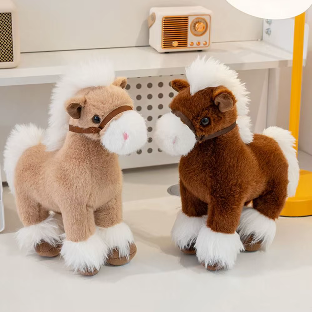 Peluche de caballo realista de algodón – Suave y esponjoso para niños