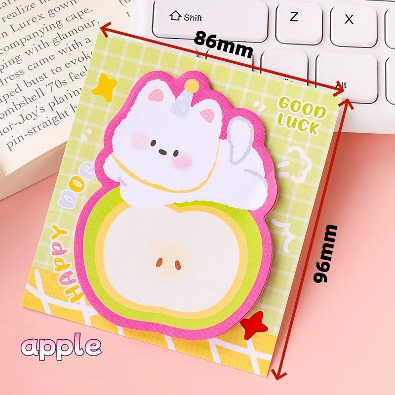 30/120 hojas de pegatinas autoadhesivas de dibujos animados de perros, notas adhesivas, Bloc de notas para estudiantes, papel de papelería para escuela y oficina - imagen 3