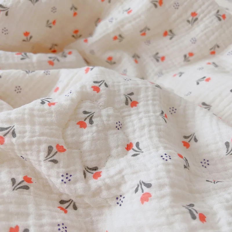 Manta de primavera y verano para bebé, colcha de muselina de algodón Floral para recién nacido, edredón para cuna de bebé, funda para dormir infantil de princesa para niña - imagen 2