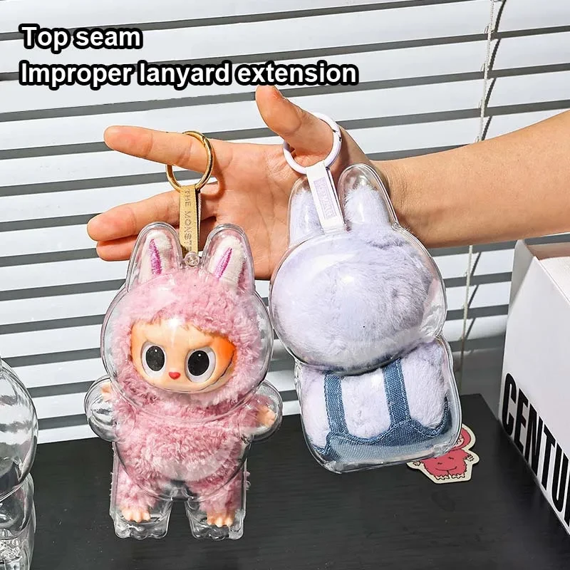 Caja de almacenamiento, funda protectora para LABUBU, cubierta protectora V1 V2 V3 V4, muñeca colgante, estuche antipolvo para muñecos de peluche, bolsa de exhibición, Juguetes - imagen 5