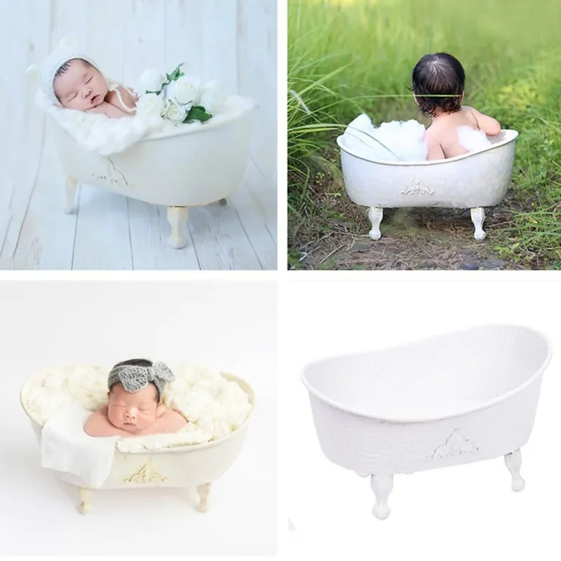 Accesorios de fotografía recién nacido, accesorios para fotos de bebés, bañera de hierro forjado, accesorios de fotografía para estudio fotográfico, enviar pato - imagen 4